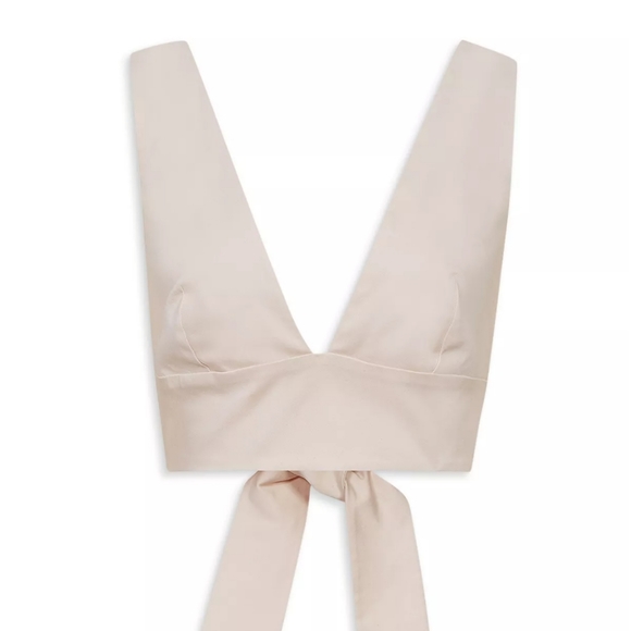 TAMMI CROP TOP WITH BOW DETAIL - Reiss- Size 4 UK Size 0 US - Picture 6 of 6